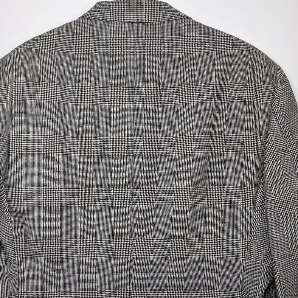 Tommy Hilfiger Mens 40R Wool Blazer Houndstooth Plaid Jacket